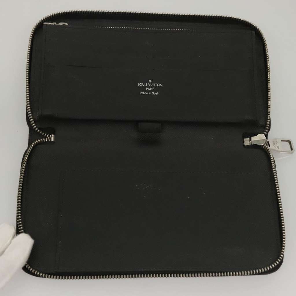 Louis Vuitton Zippy Organizer Black Leather Good condition - Box View