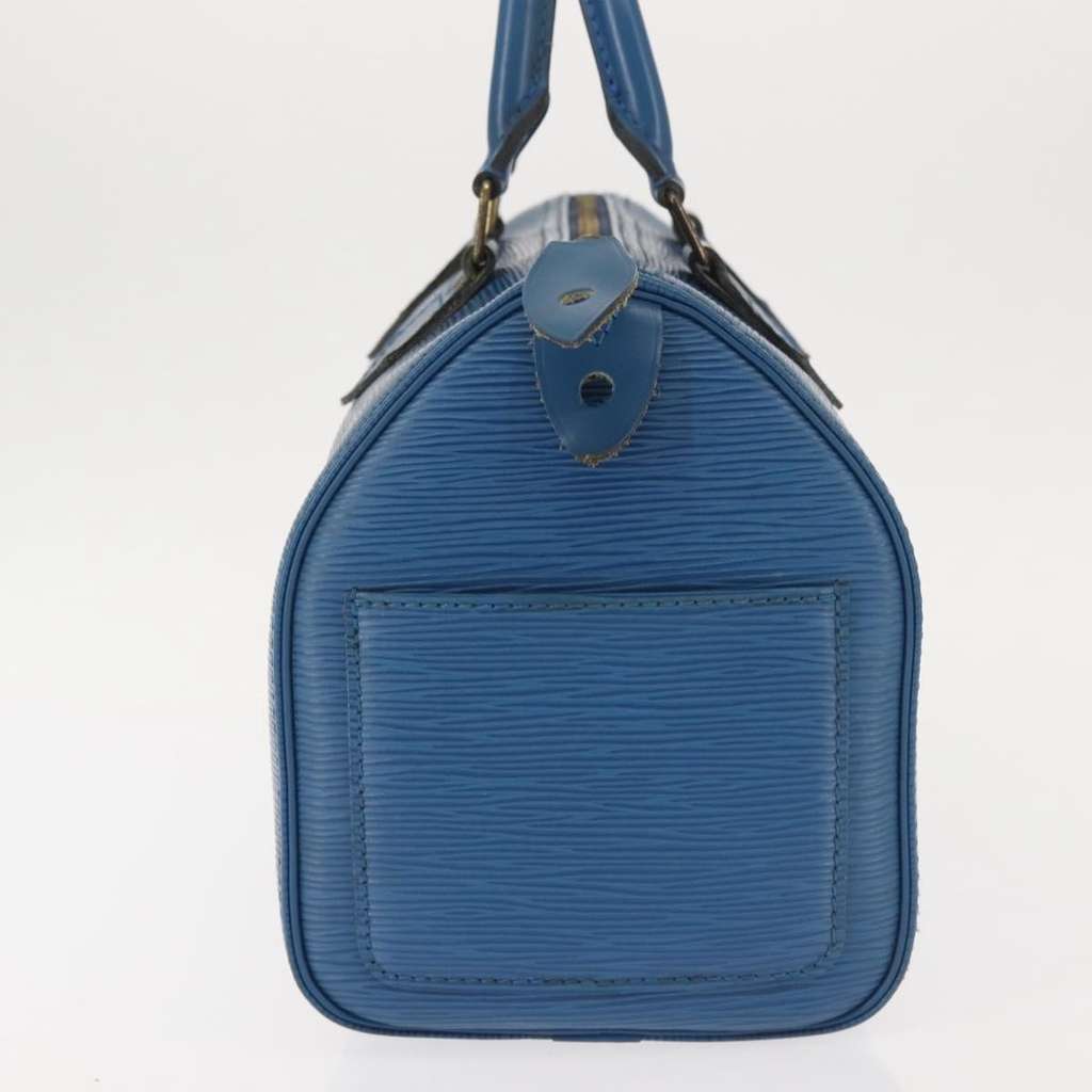 Louis Vuitton Speedy Handbag Blue Leather Good condition - Model View