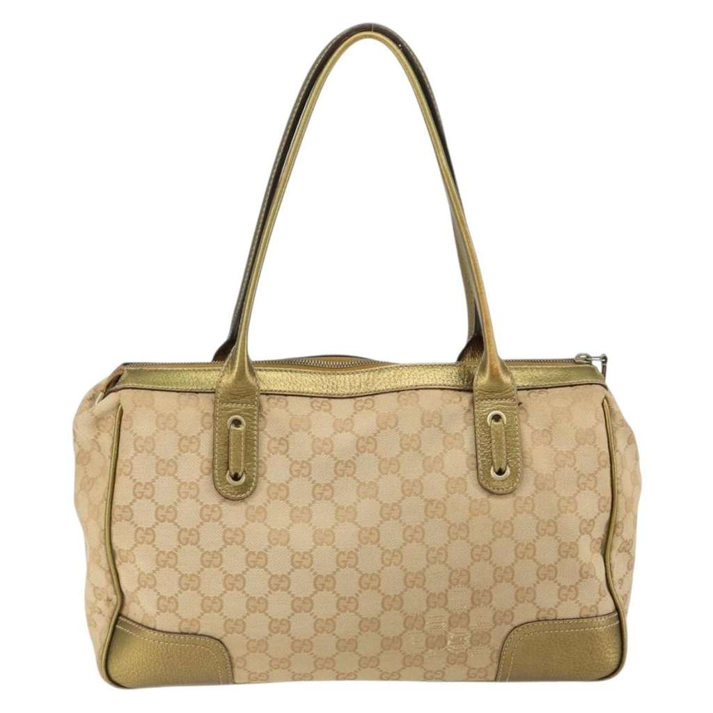 Gucci Princy Zip Tote Beige Canvas Good condition - Back View