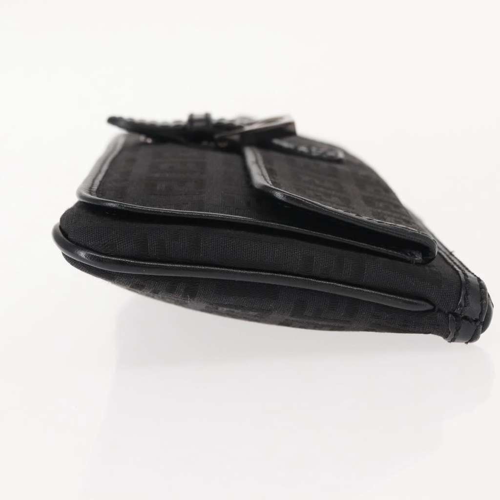 Fendi FF Logo Pouch Black Canvas Good condition - Inside View