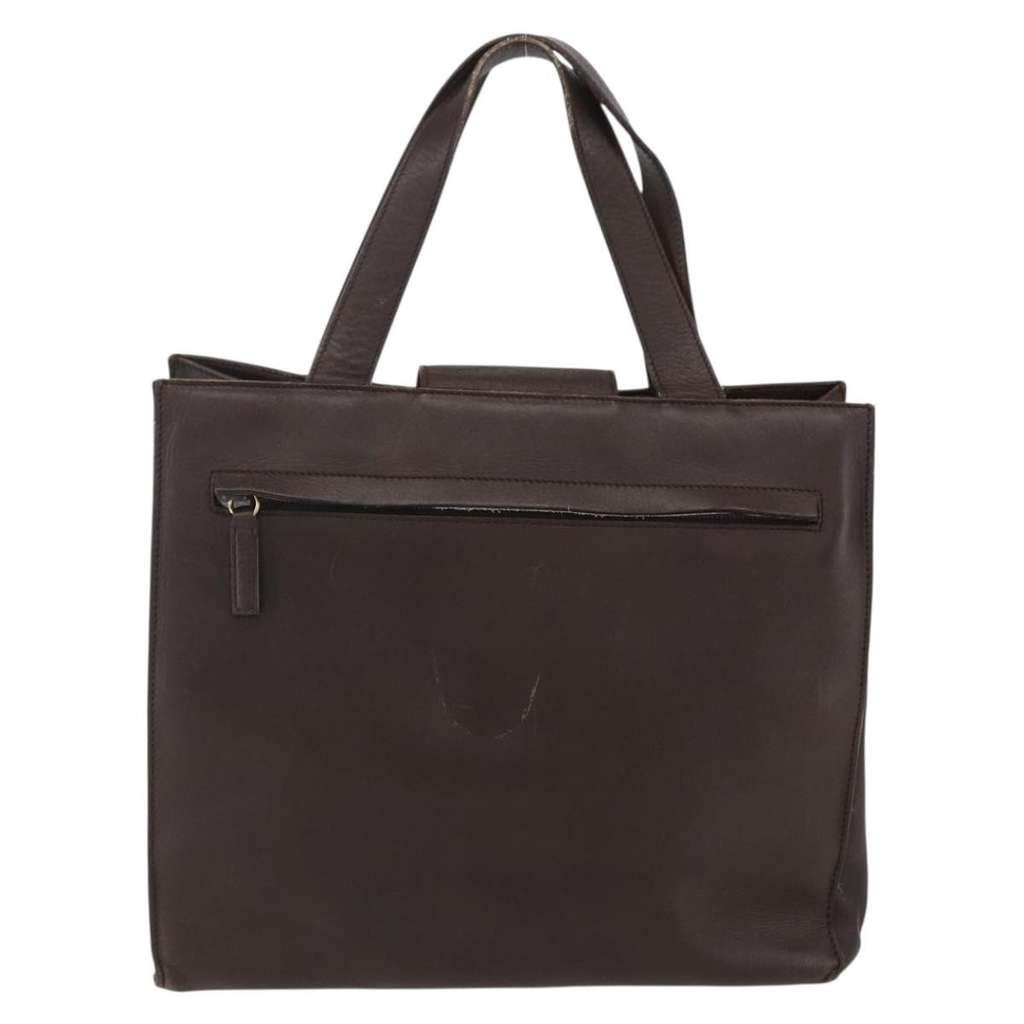 Gucci Vintage Handbag Brown Leather Good condition - Back View