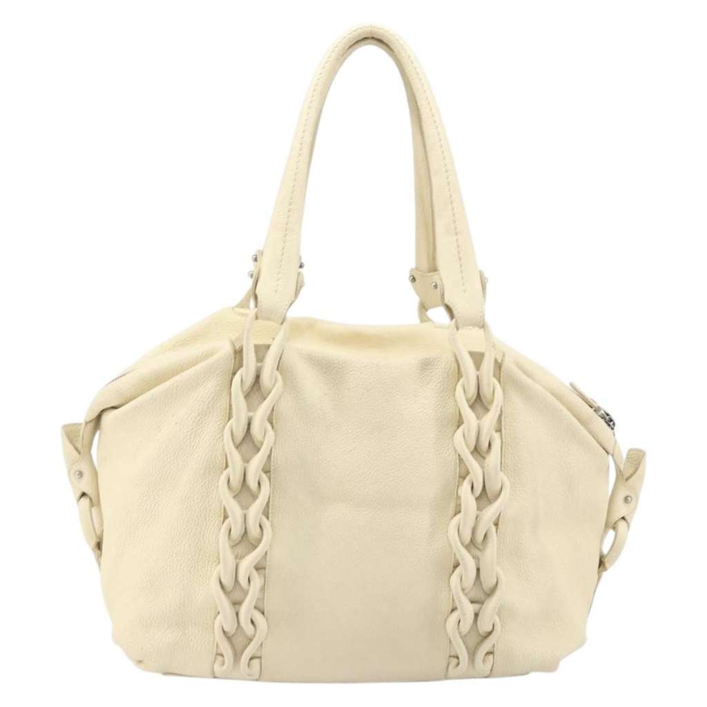 Salvatore Ferragamo Gancini Tote Beige Leather Good condition - Back View