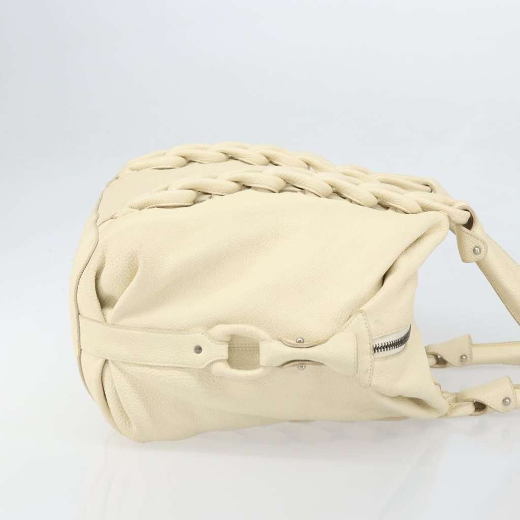 Salvatore Ferragamo Gancini Tote Beige Leather Good condition - Inside View