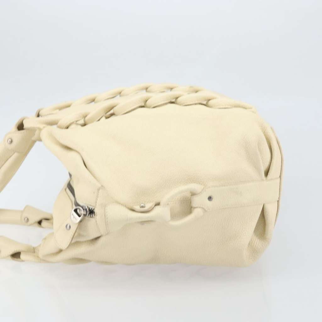 Salvatore Ferragamo Gancini Tote Beige Leather Good condition - Model View