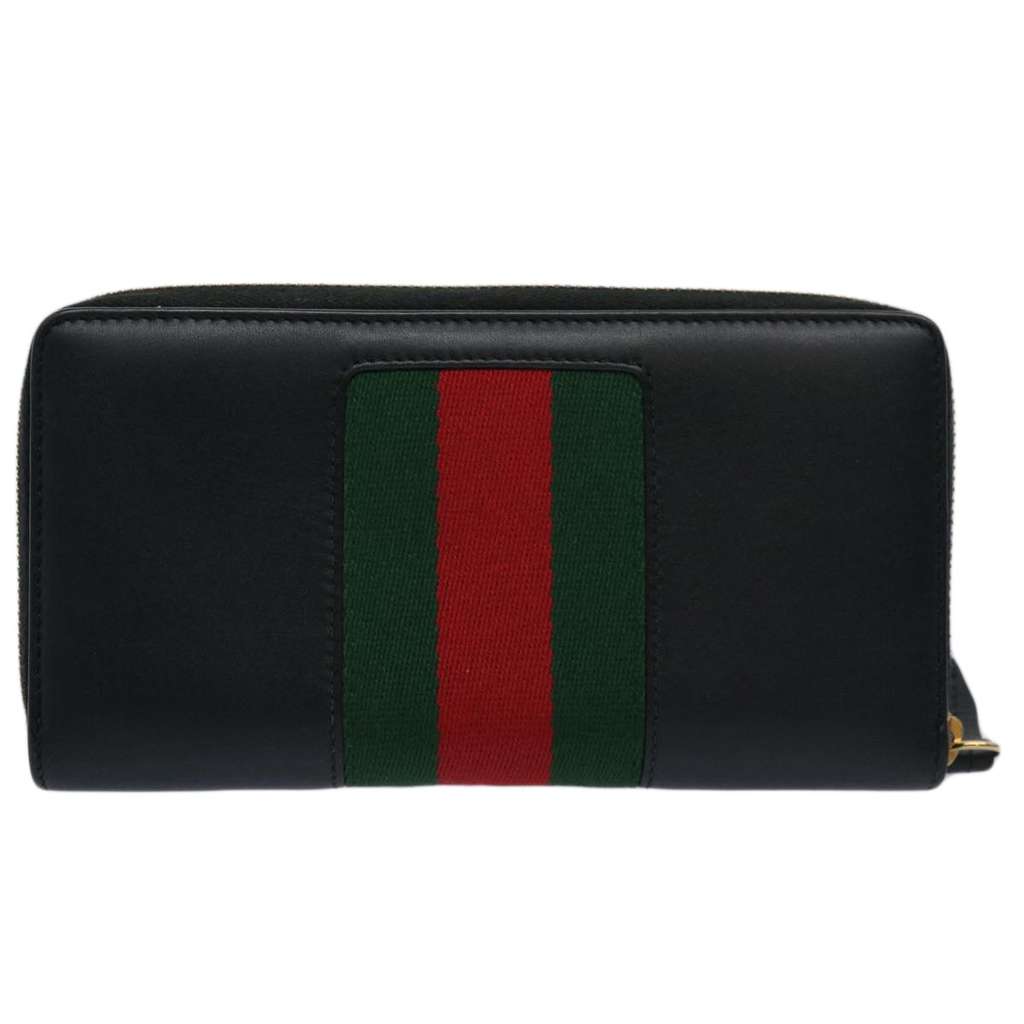 Gucci Sylvie Continental Wallet Black Leather Good condition - Back View