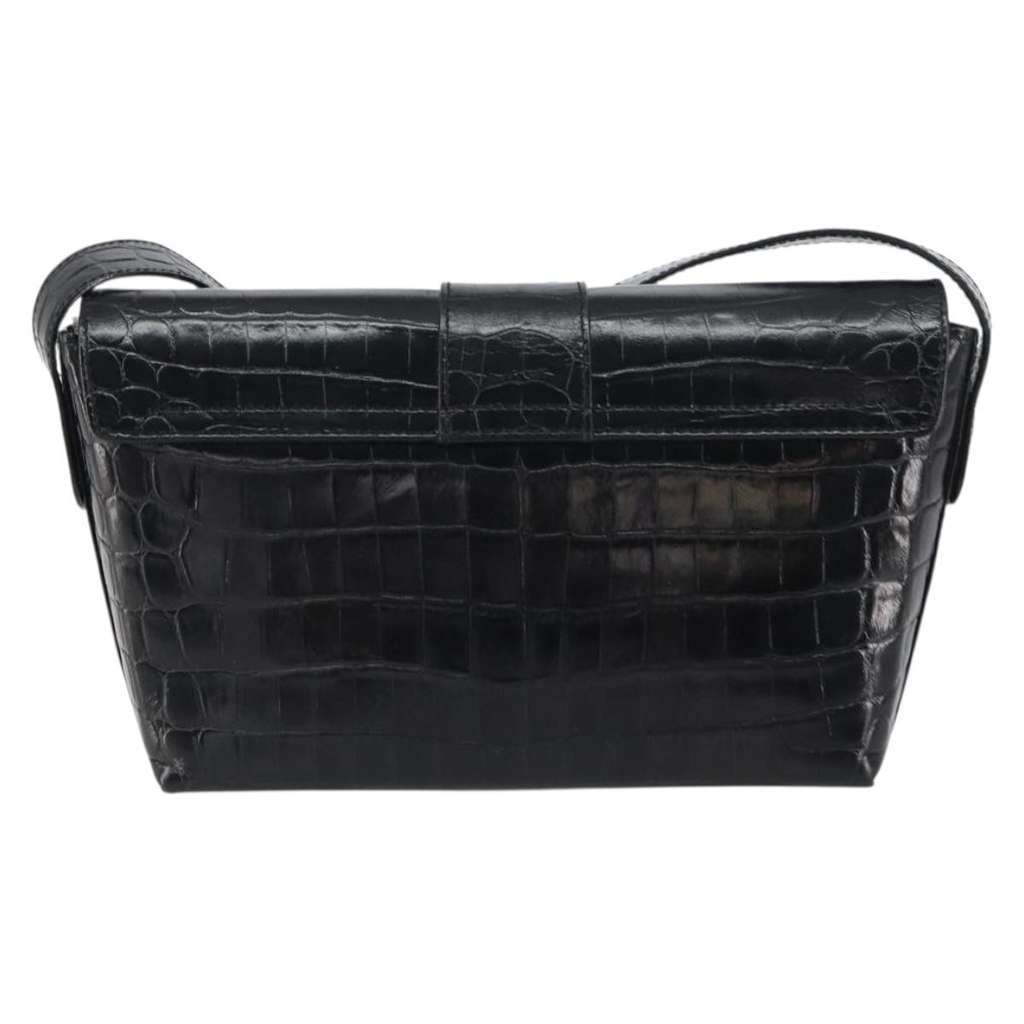 Salvatore Ferragamo Vala Shoulder Bag Black Leather Good condition - Back View