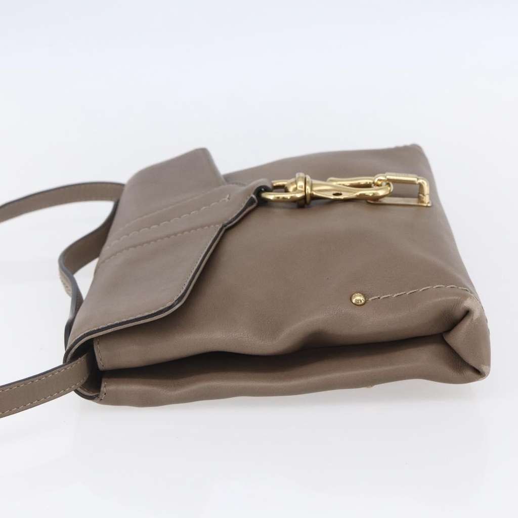 Bally Vintage Shoulder Bag Beige Leather Good condition - Inside View