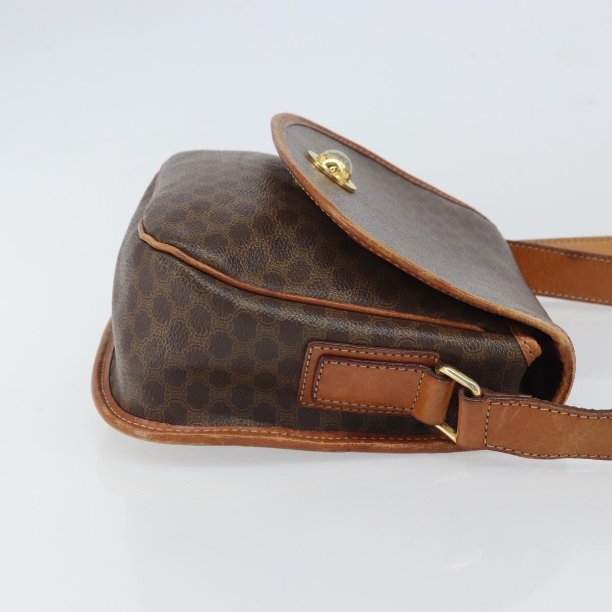 Celine Vintage Macadam Shoulder Bag Brown Canvas Good condition - Inside View