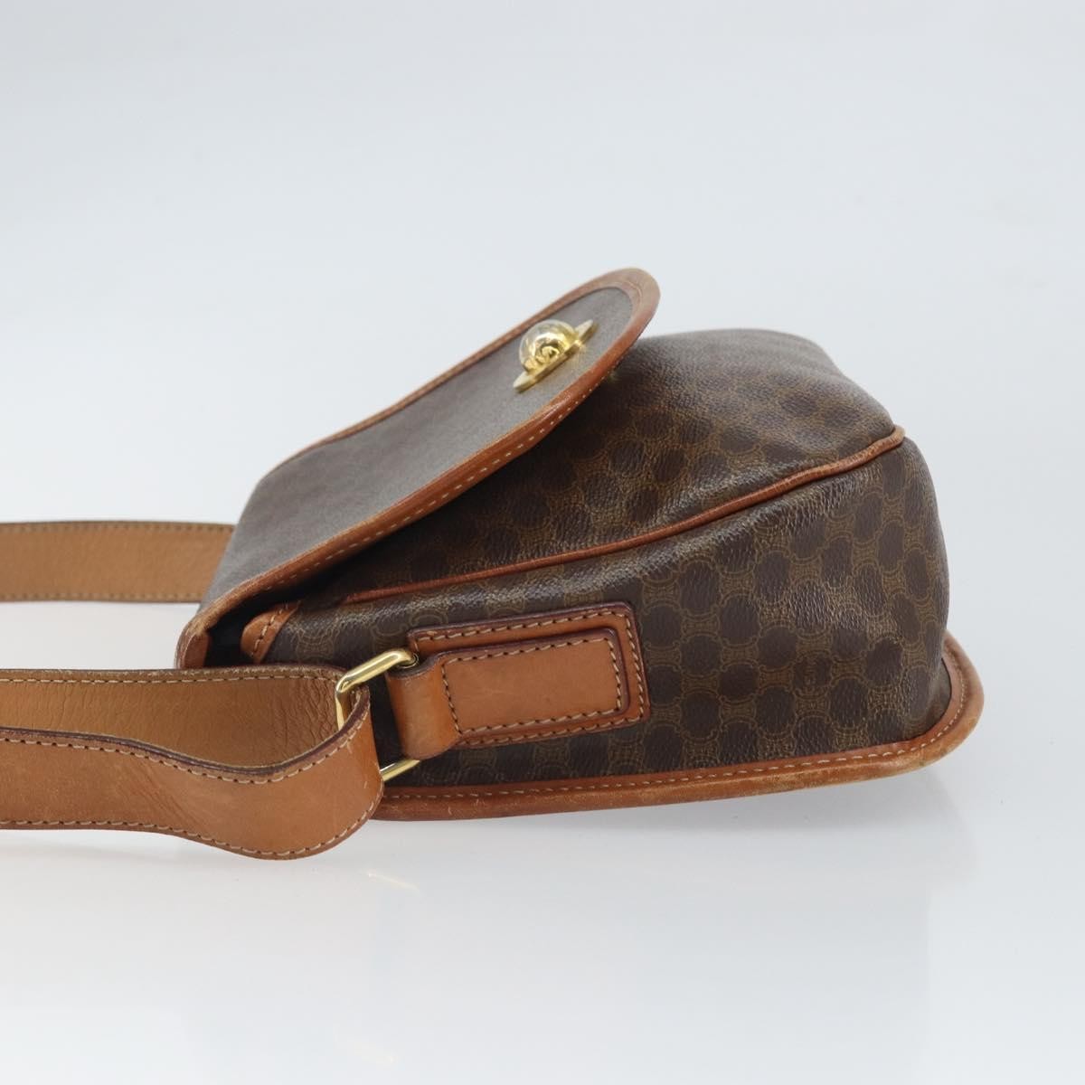 Celine Vintage Macadam Shoulder Bag Brown Canvas Good condition - Model View