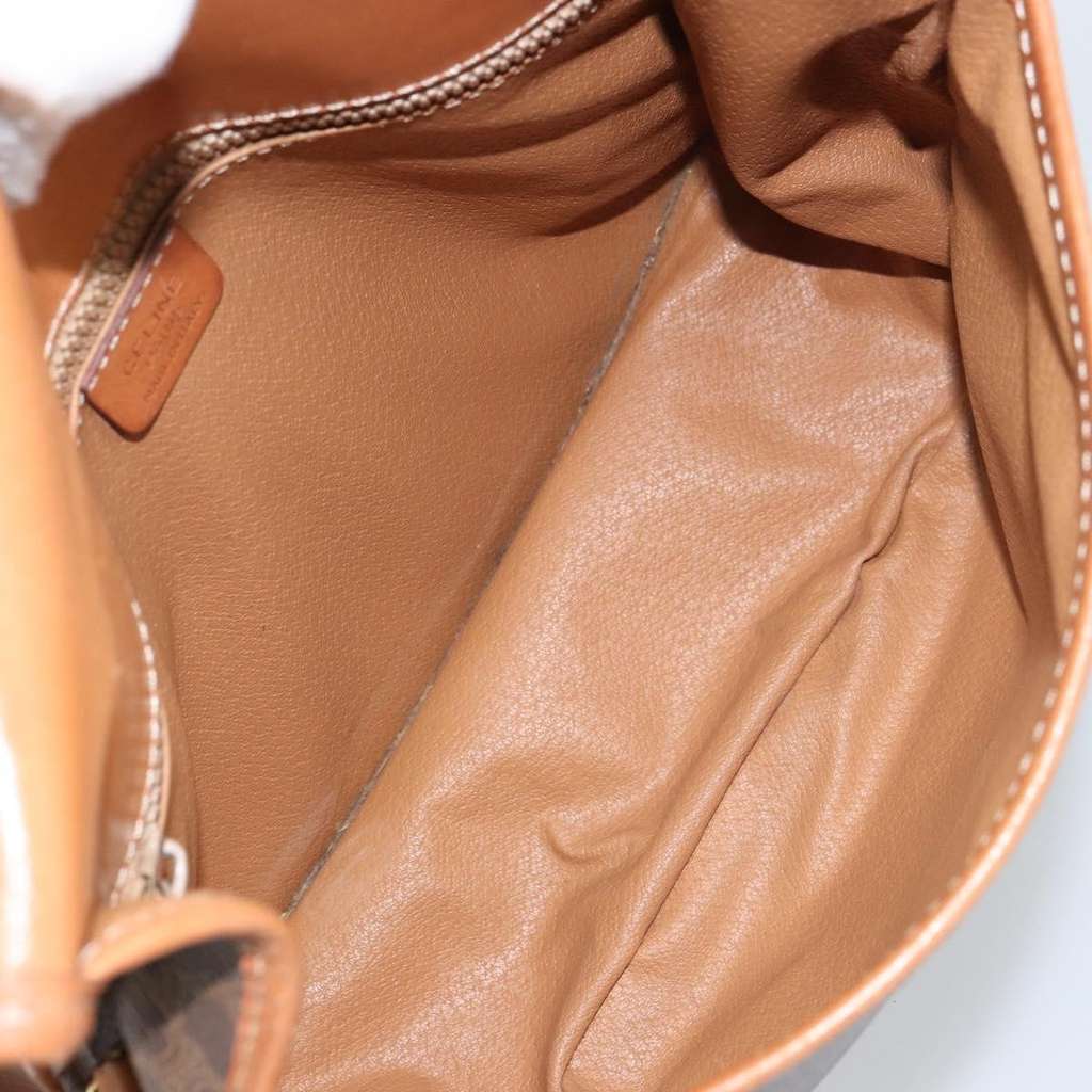 Celine Vintage Macadam Shoulder Bag Brown Canvas Good condition - Box View