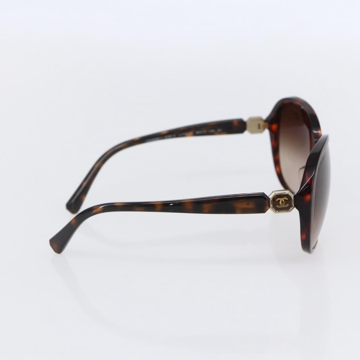 Chanel CHANEL Logo Sunglasses Eye Wear Brown Plastic Good condition - Inside View