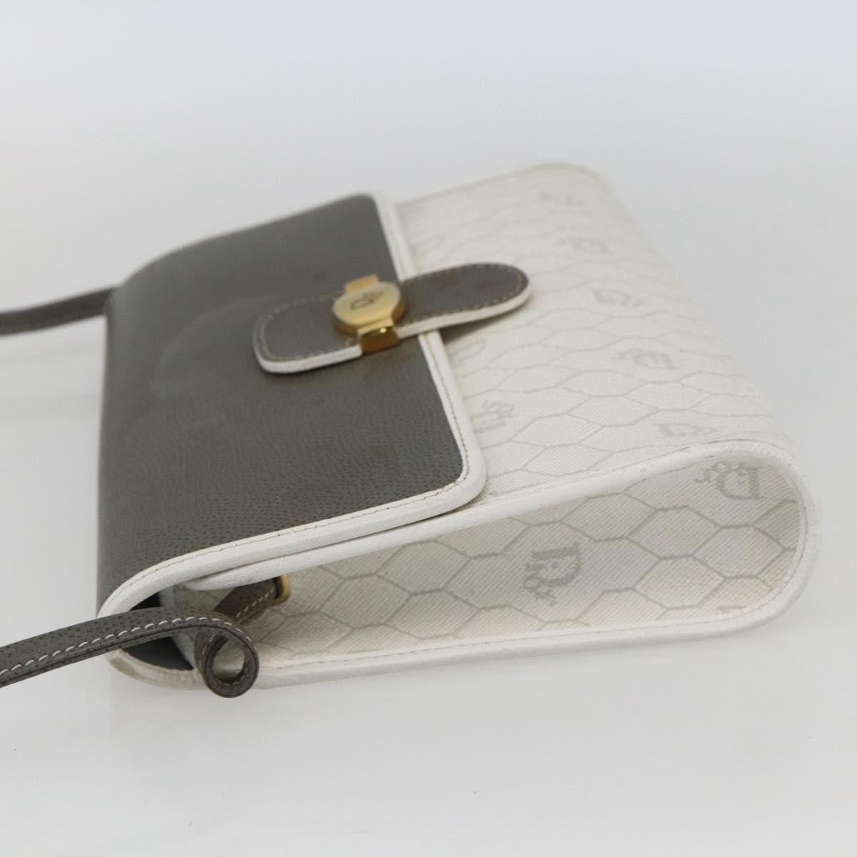 Christian Dior Vintage Honeycomb Shoulder Bag White Canvas Good condition - Inside View