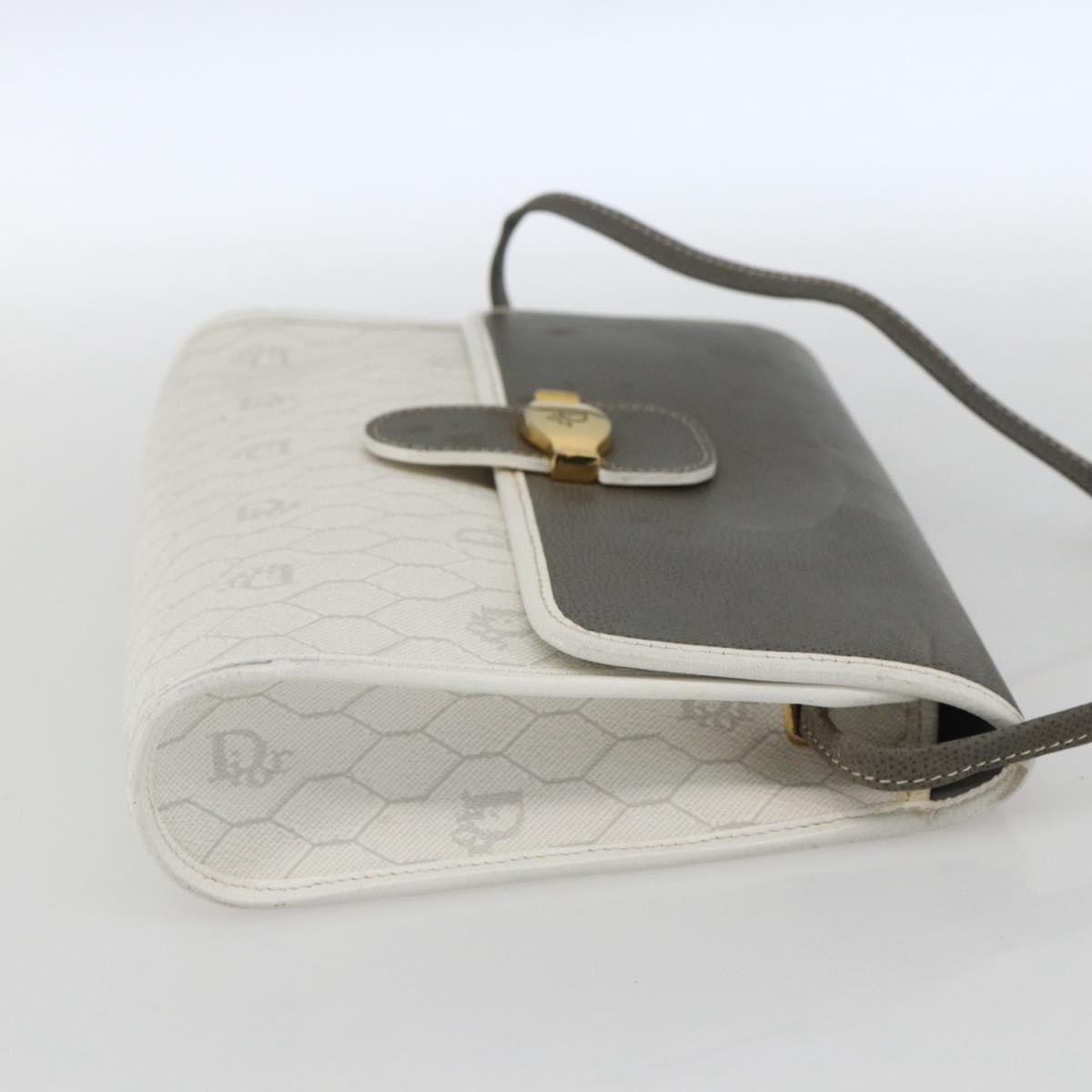 Christian Dior Vintage Honeycomb Shoulder Bag White Canvas Good condition - Model View