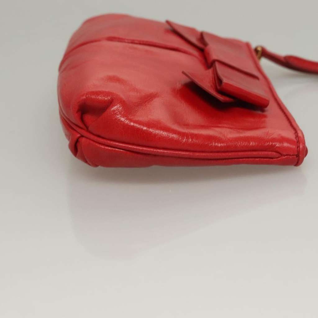 Miu Miu Zip Wristlet Pouch Red Leather Good condition - Inside View