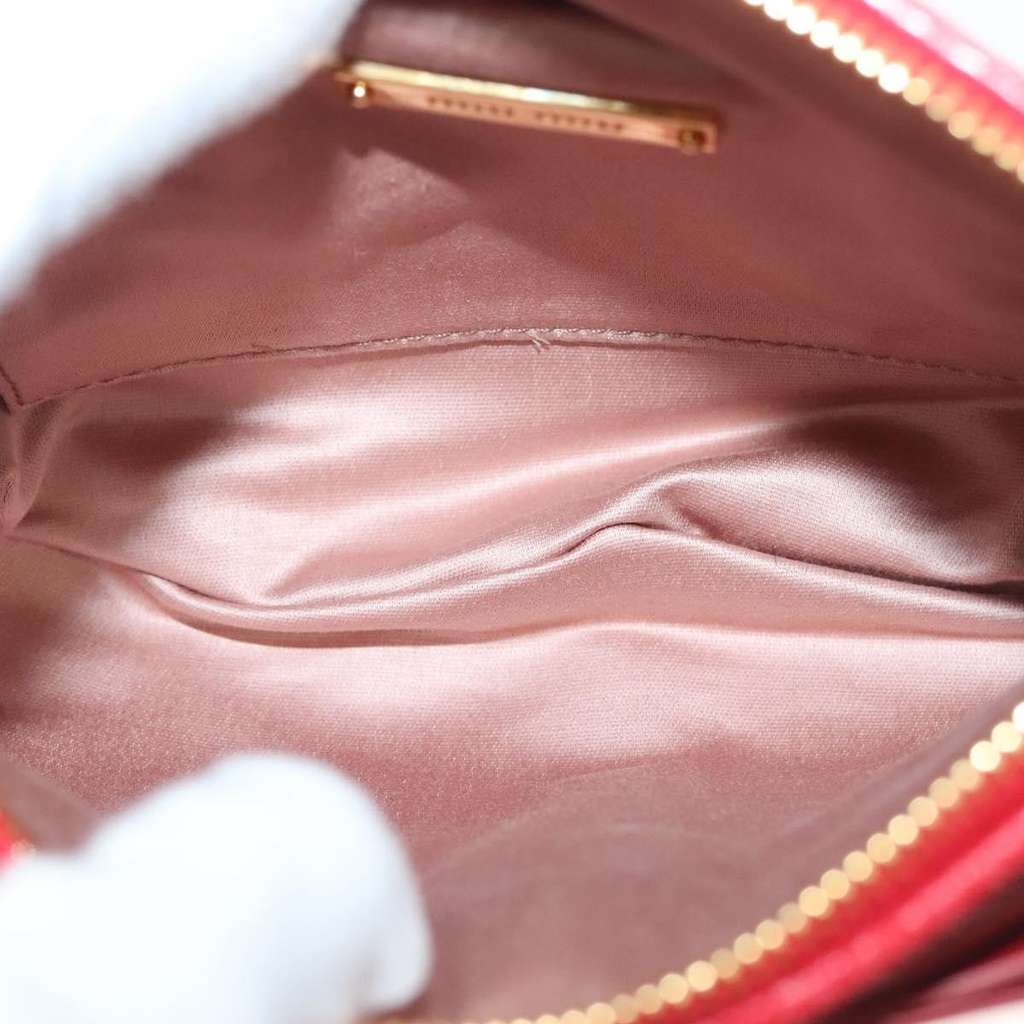 Miu Miu Zip Wristlet Pouch Red Leather Good condition - Box View