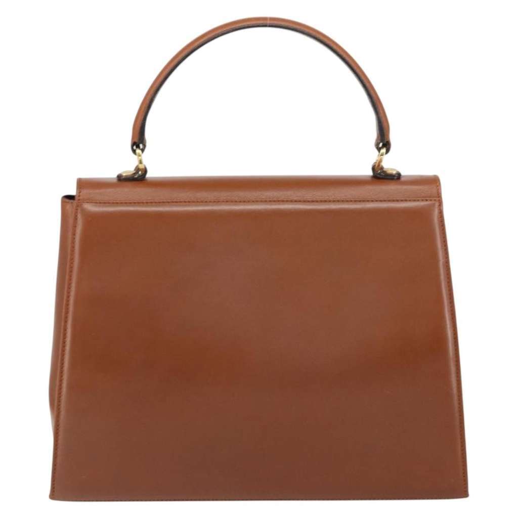 Salvatore Ferragamo Vintage Handbag Brown Leather Good condition - Back View