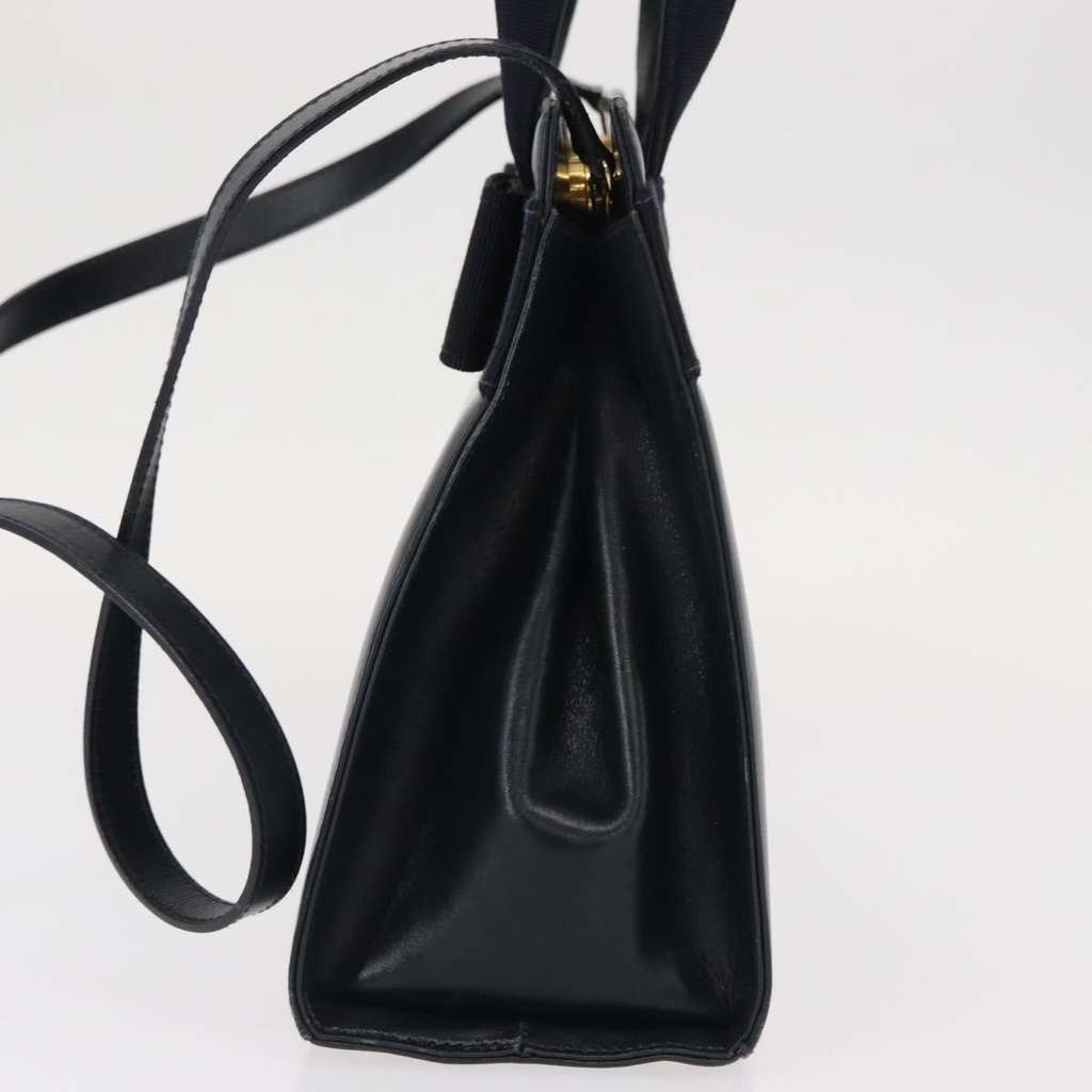 Salvatore Ferragamo Convertible Vara Bow Tote Navy Leather Good condition - Inside View