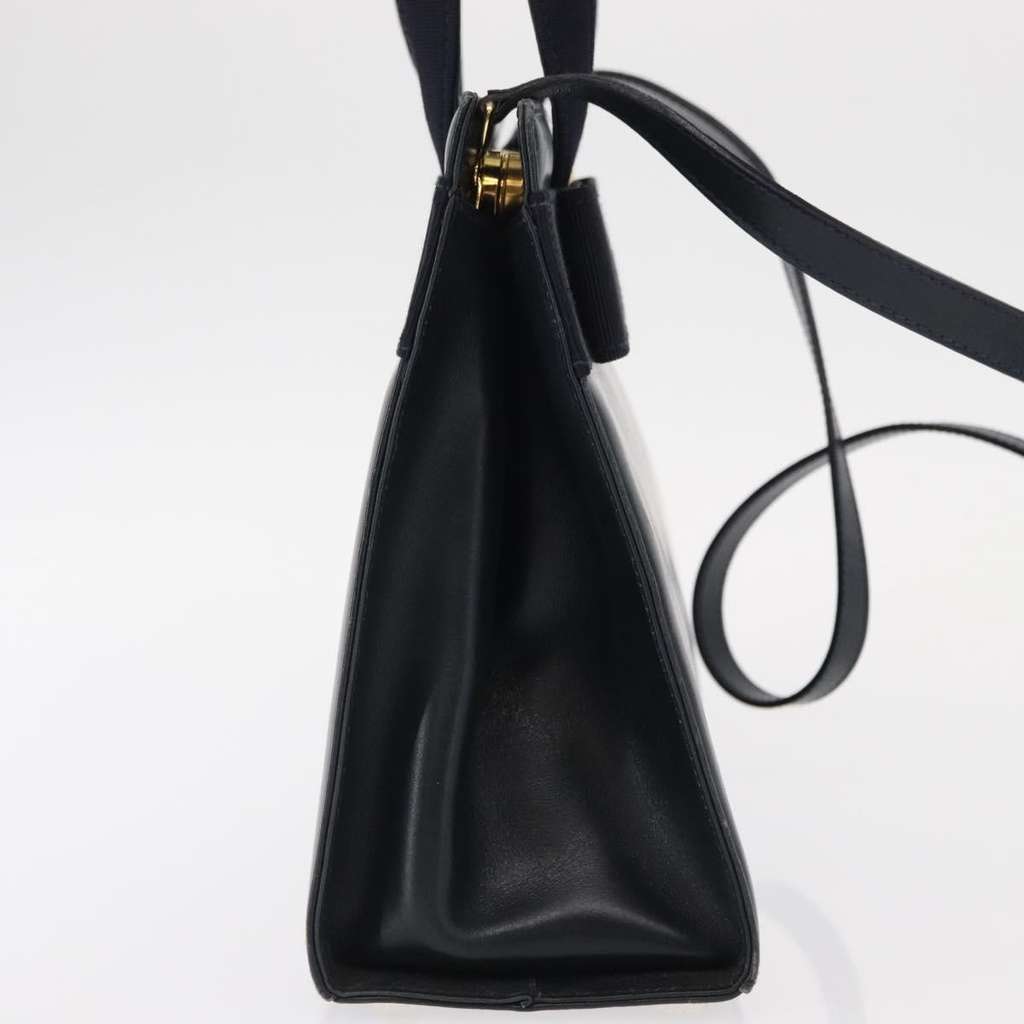 Salvatore Ferragamo Convertible Vara Bow Tote Navy Leather Good condition - Model View