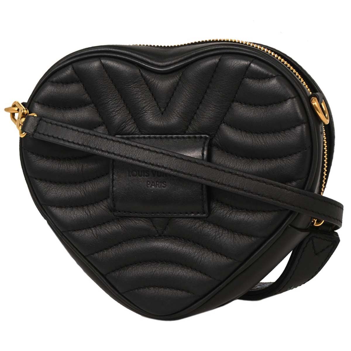 Louis Vuitton New Wave Heart Crossbody Bag Black Leather Good condition - Back View