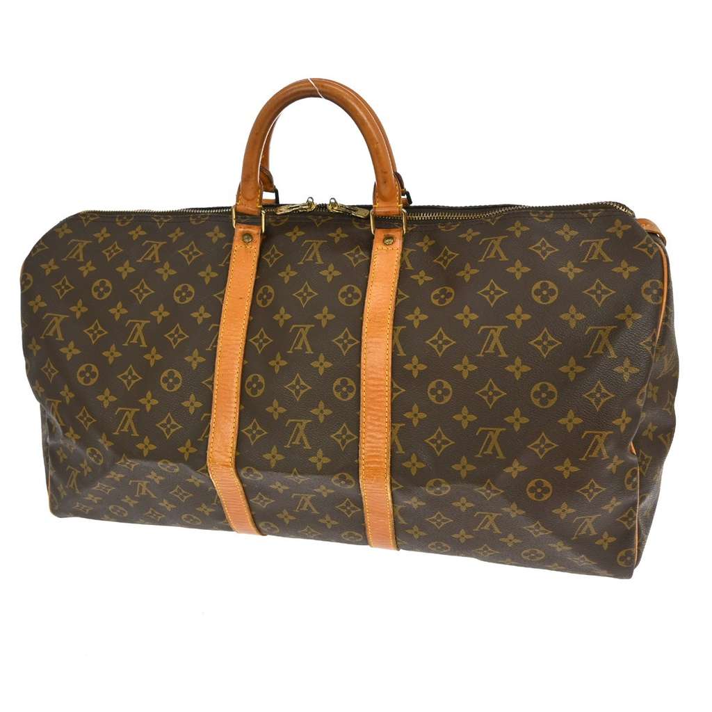 Louis Vuitton Keepall Bag Brown Canvas Good condition - Back View