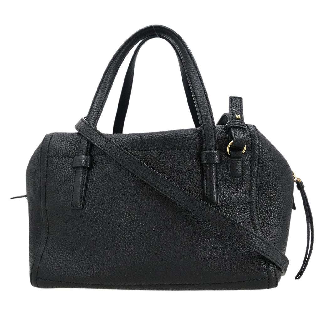 Salvatore Ferragamo Gancini handbag Black Leather Good condition - Back View