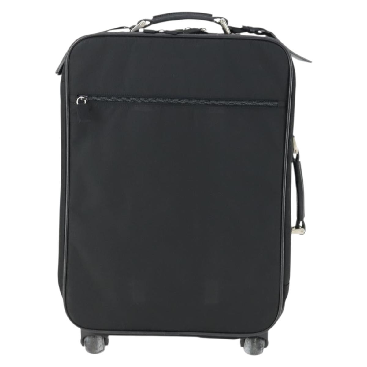 Prada Trolley Rolling Luggage Black Good condition - Back View
