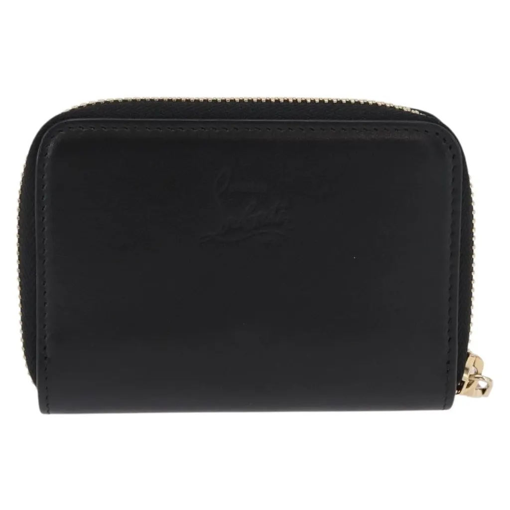 Christian Louboutin Panettone Coin Purse Black Leather Very good - Back View