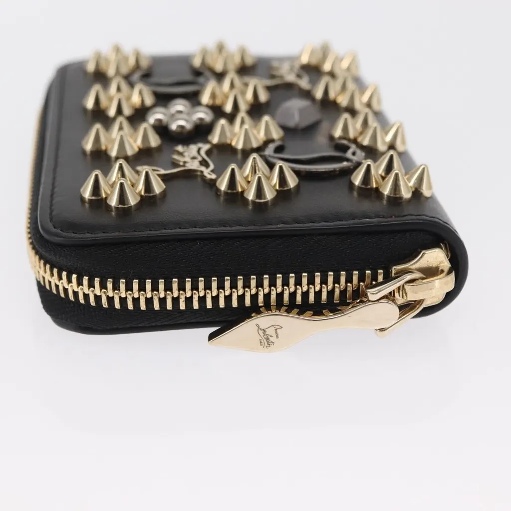 Christian Louboutin Panettone Coin Purse Black Leather Very good - Model View