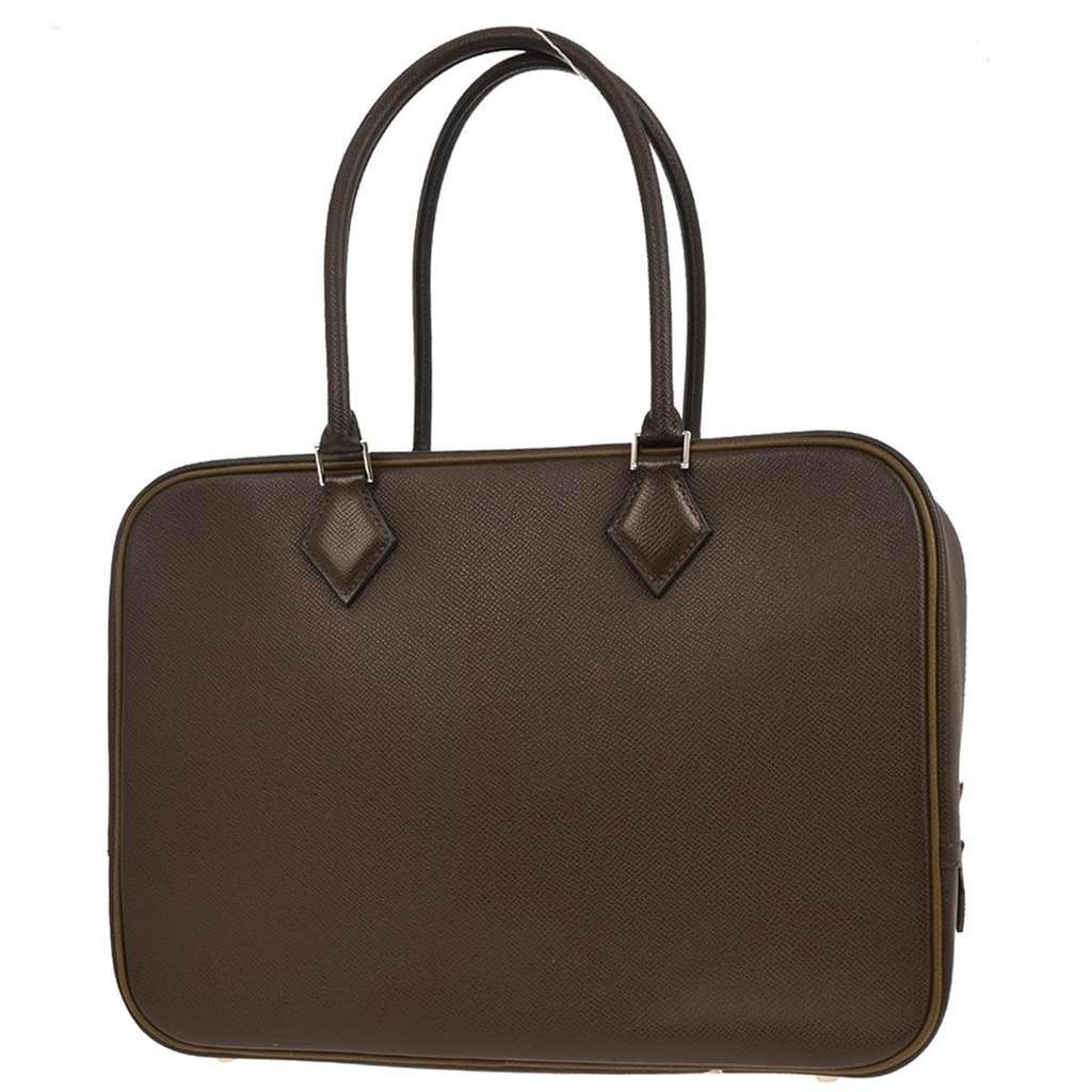 Hermès Plume Bag Brown Leather Good condition - Back View