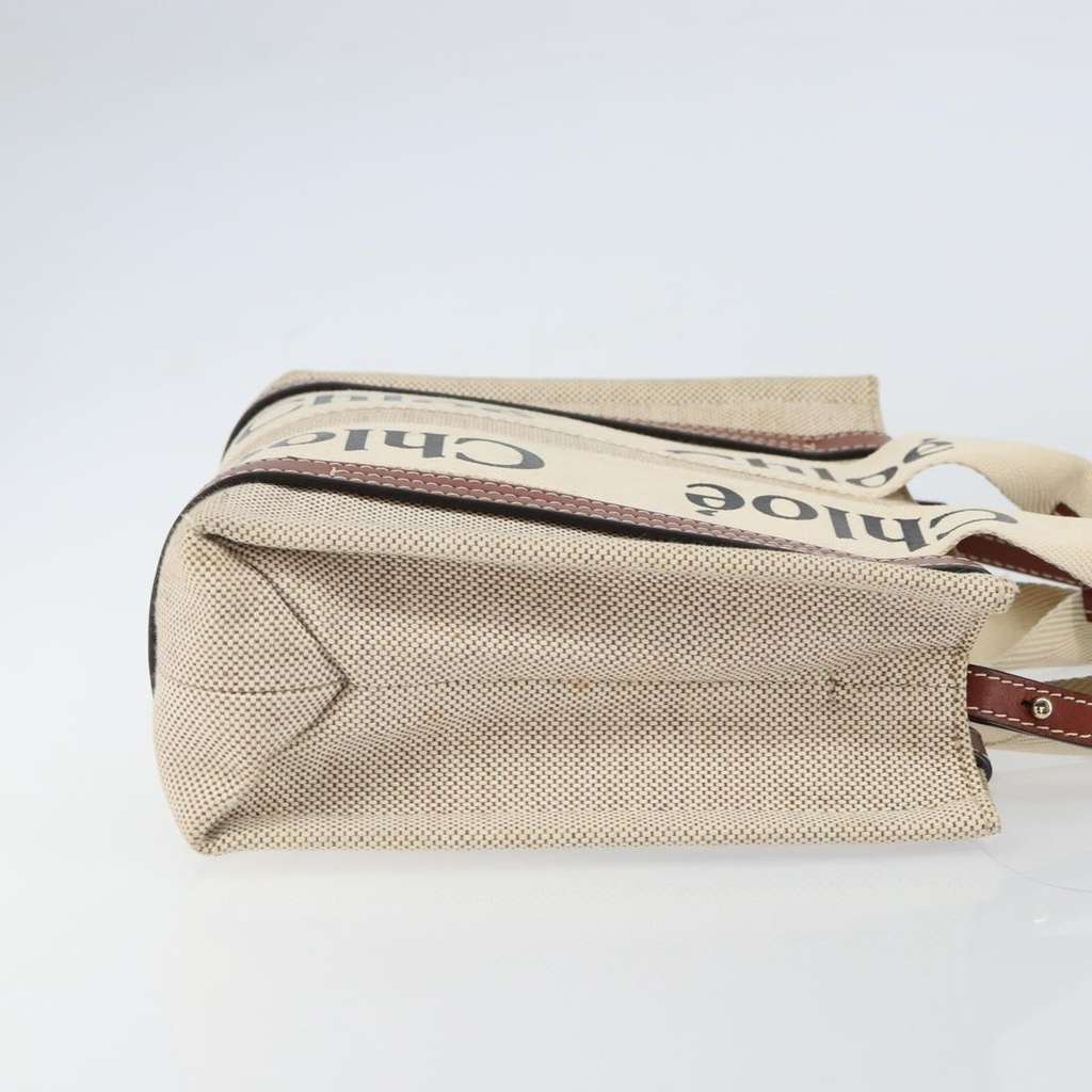 Chloe Woody Convertible Tote Beige Canvas Good condition - Inside View