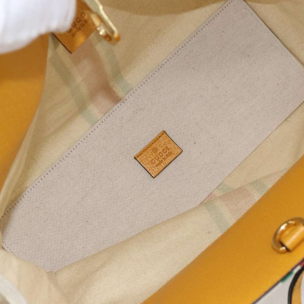 Gucci Foldable Web Tote Beige Canvas Fair condition - Box View
