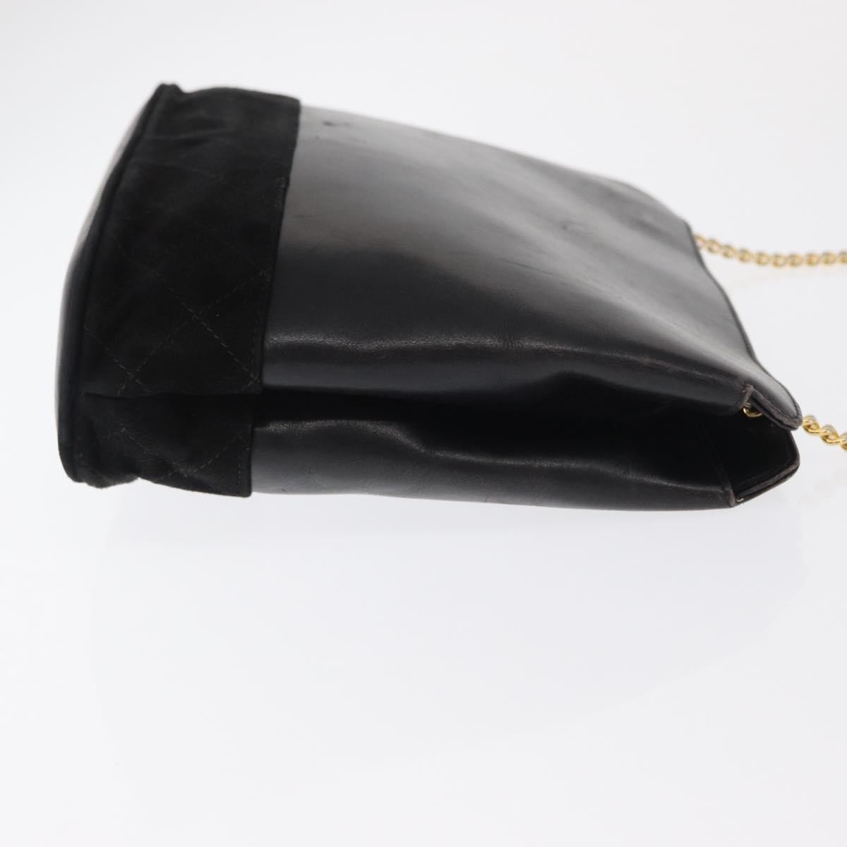 Salvatore Ferragamo Vintage Chain Shoulder Bag Black Leather Fair condition - Inside View