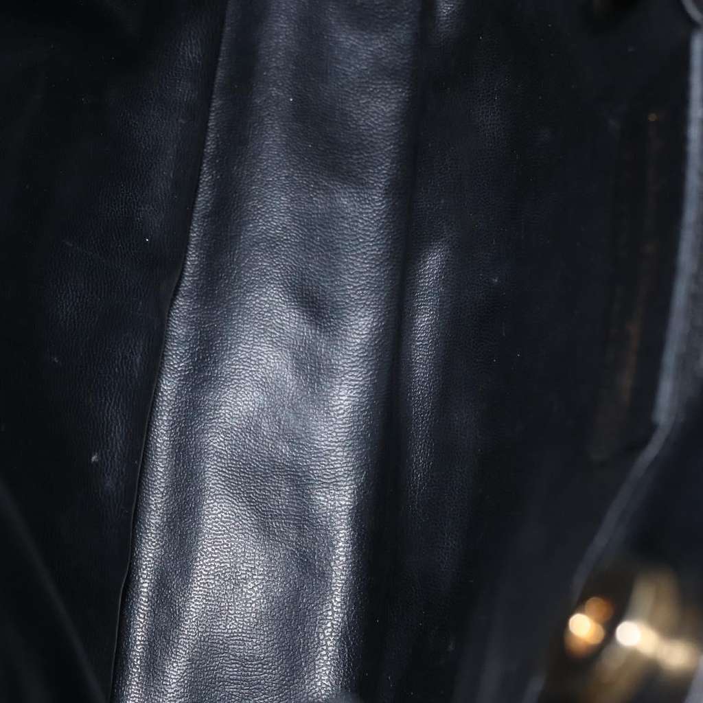 Salvatore Ferragamo Vintage Chain Shoulder Bag Black Leather Fair condition - Box View