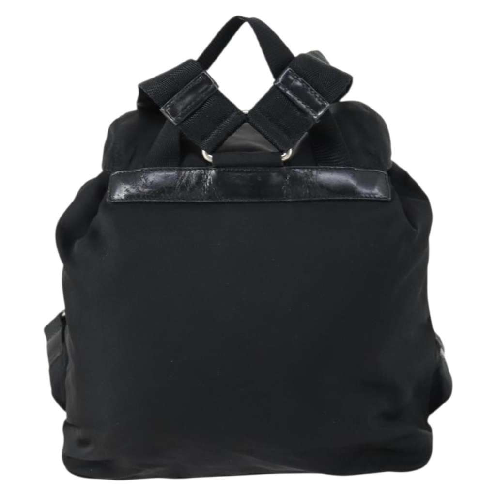 Prada Vela Double Front Pocket Backpack Black Good condition - Back View
