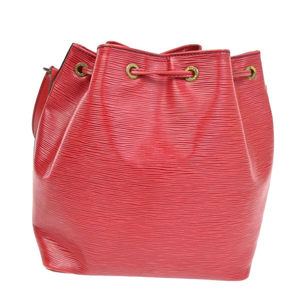 Louis Vuitton Petit Noe Handbag Red Leather Good condition - Back View