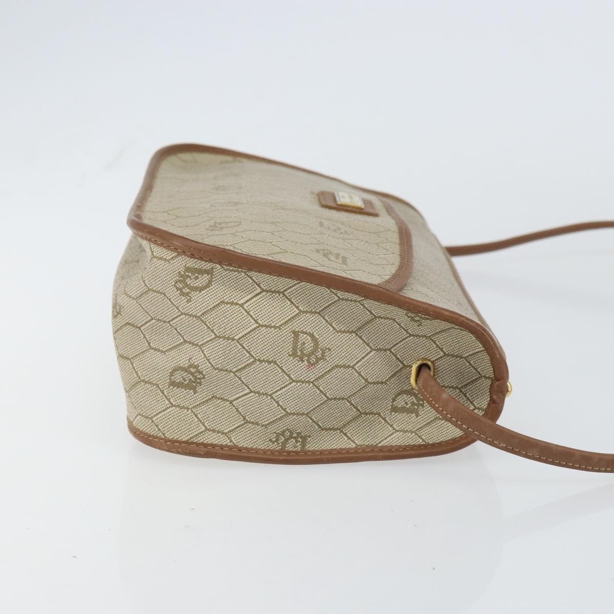 Christian Dior Vintage Honeycomb Shoulder Bag Beige Canvas Good condition - Inside View