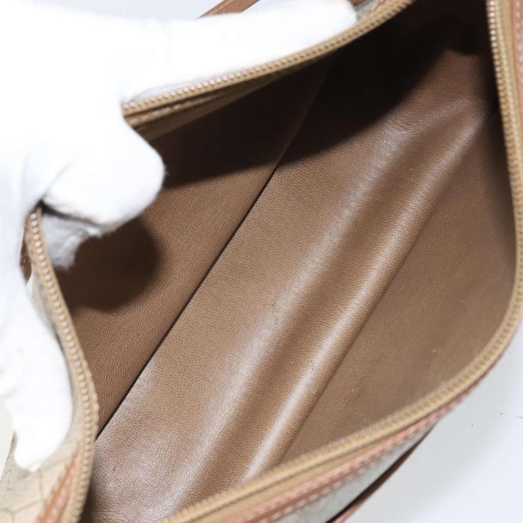 Christian Dior Vintage Honeycomb Shoulder Bag Beige Canvas Good condition - Box View