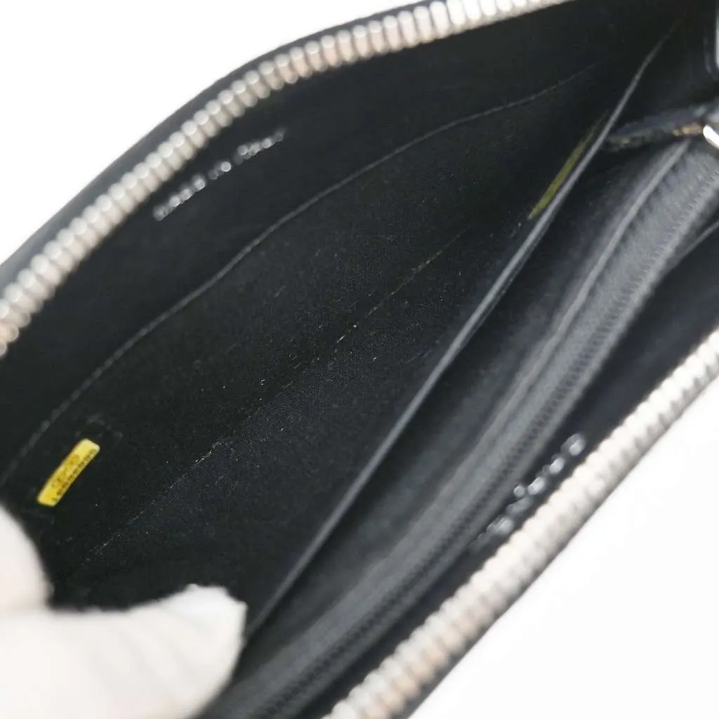 Chanel CC Charm Zip Around Wallet Black Leather Good - Box View