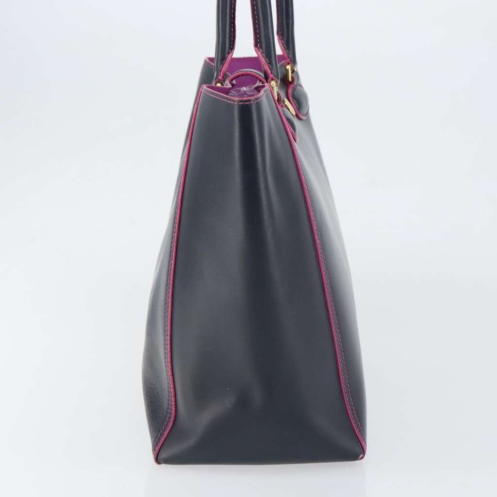 Loewe Leo Shopper Tote Navy Leather Good condition - Inside View