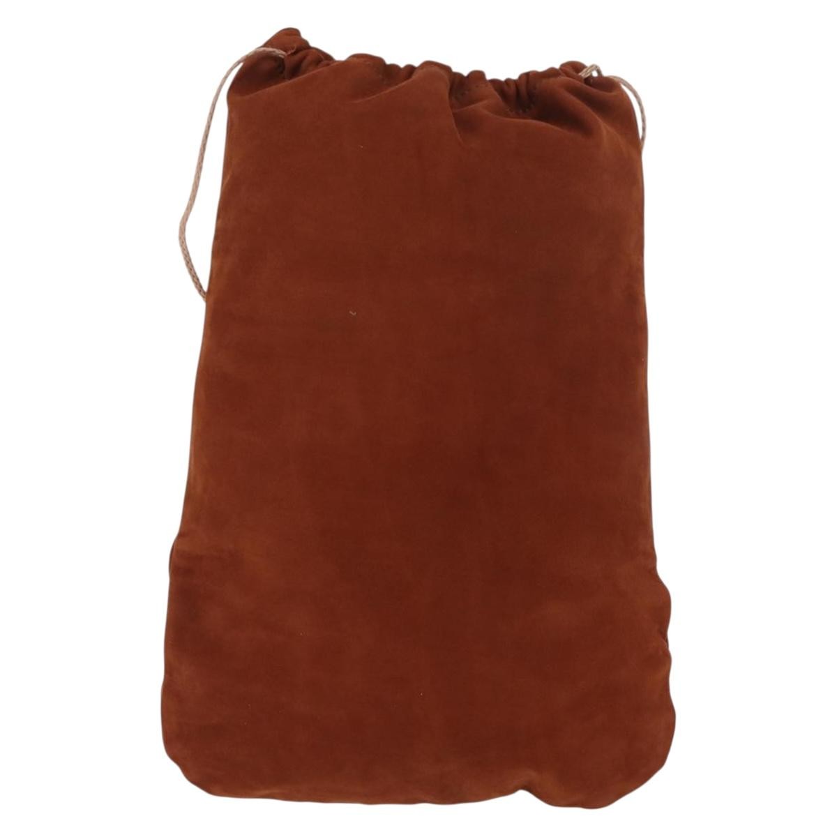 Gucci Pochette Brown Suede Good condition - Back View