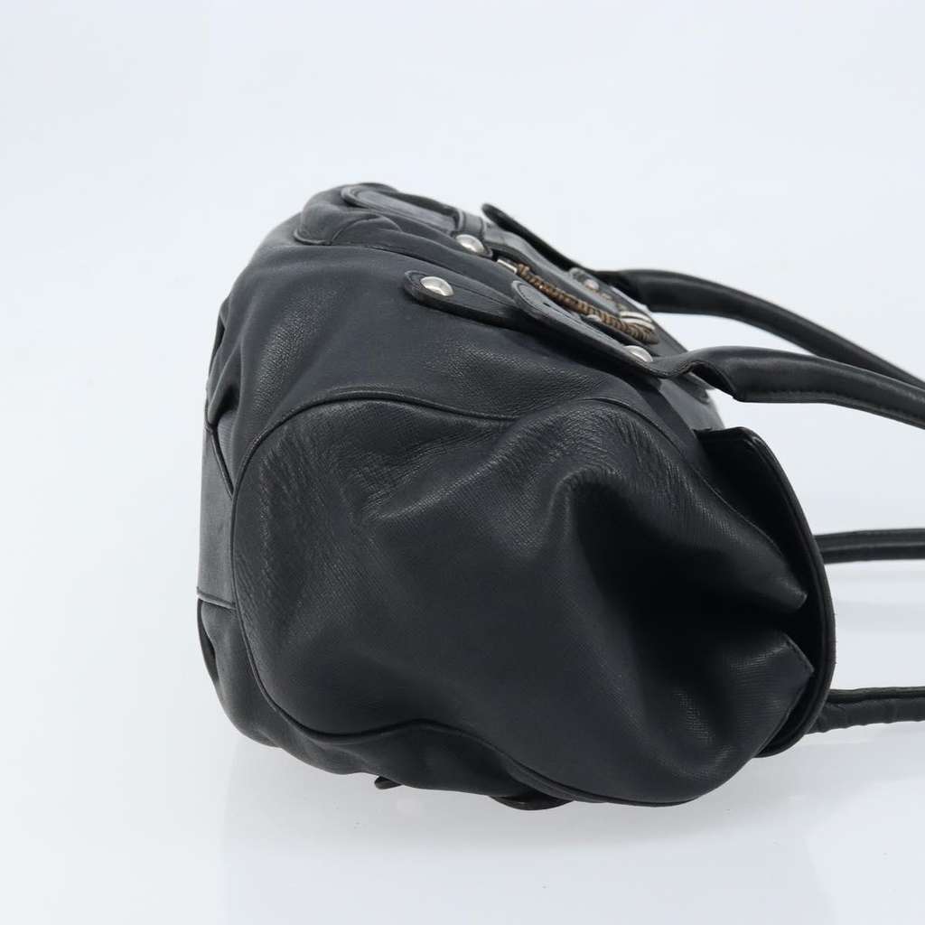 Salvatore Ferragamo Gancini handbag Black Leather Good condition - Inside View