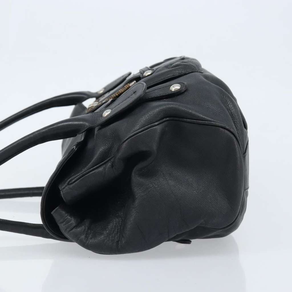 Salvatore Ferragamo Gancini handbag Black Leather Good condition - Model View