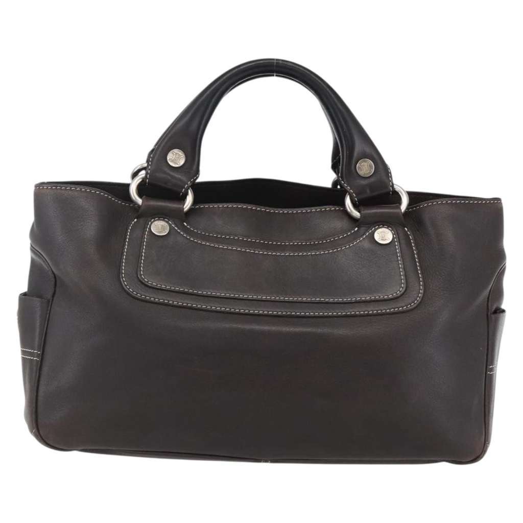 Celine Boogie Satchel Brown Leather Fair condition - Back View