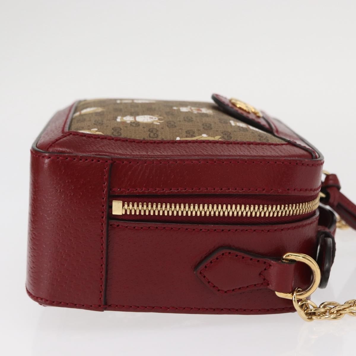 Gucci Doraemon Ophidia Zip Around Camera Bag Beige Canvas Very good condition - Inside View