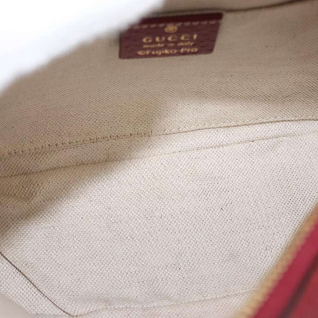 Gucci Doraemon Ophidia Zip Around Camera Bag Beige Canvas Very good condition - Box View