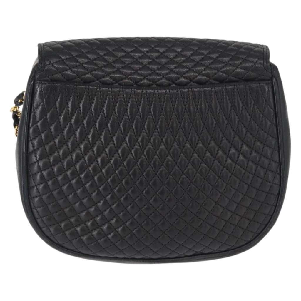 Bally Vintage Shoulder Bag Black Leather Good condition - Back View