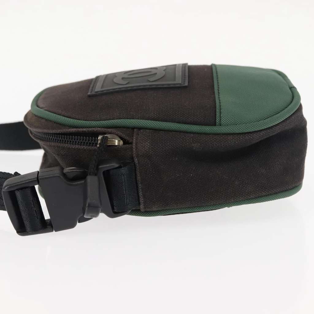 Chanel Sport Line Crossbody Bag Black Canvas Good condition - Model View