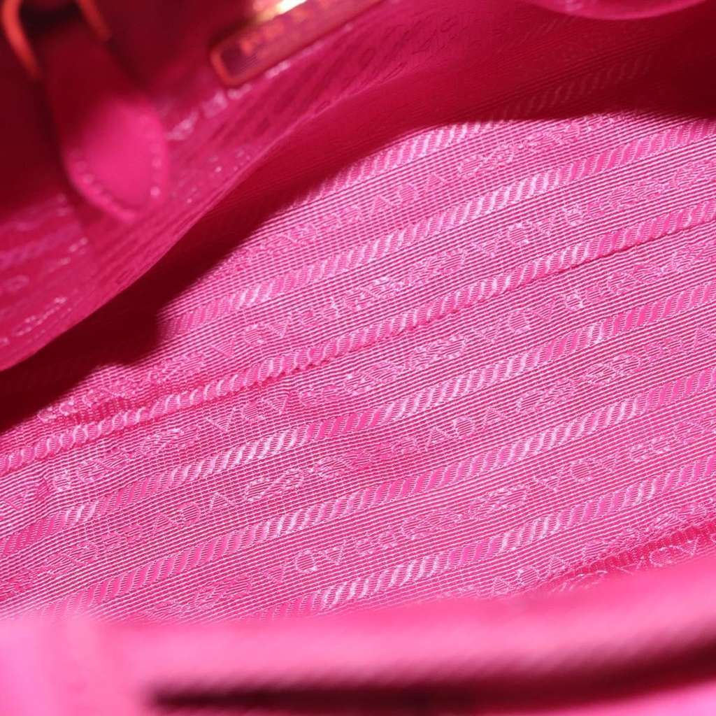 Prada Logo Bow Convertible Tote Pink Good condition - Box View