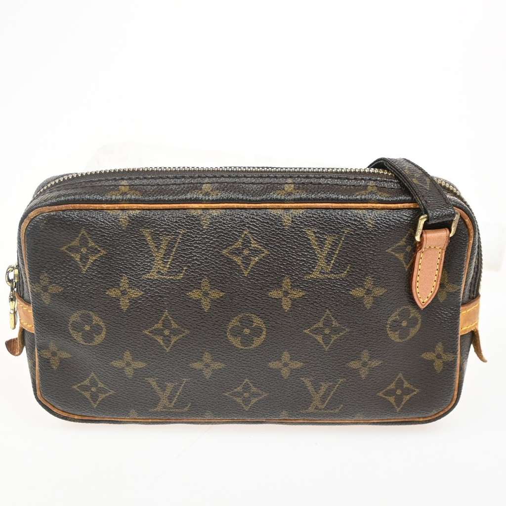 Louis Vuitton Pochette Marly Bandouliere Bag Brown Canvas Fair condition - Back View
