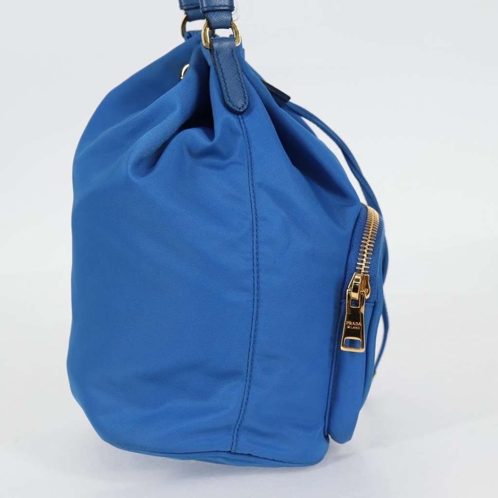 Prada Drawstring Bucket Bag Blue Good condition - Model View